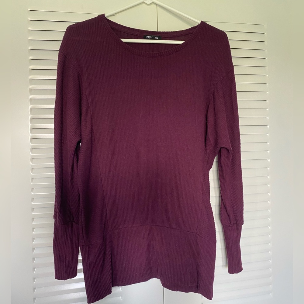 Express Oversized Burgundy Sweater